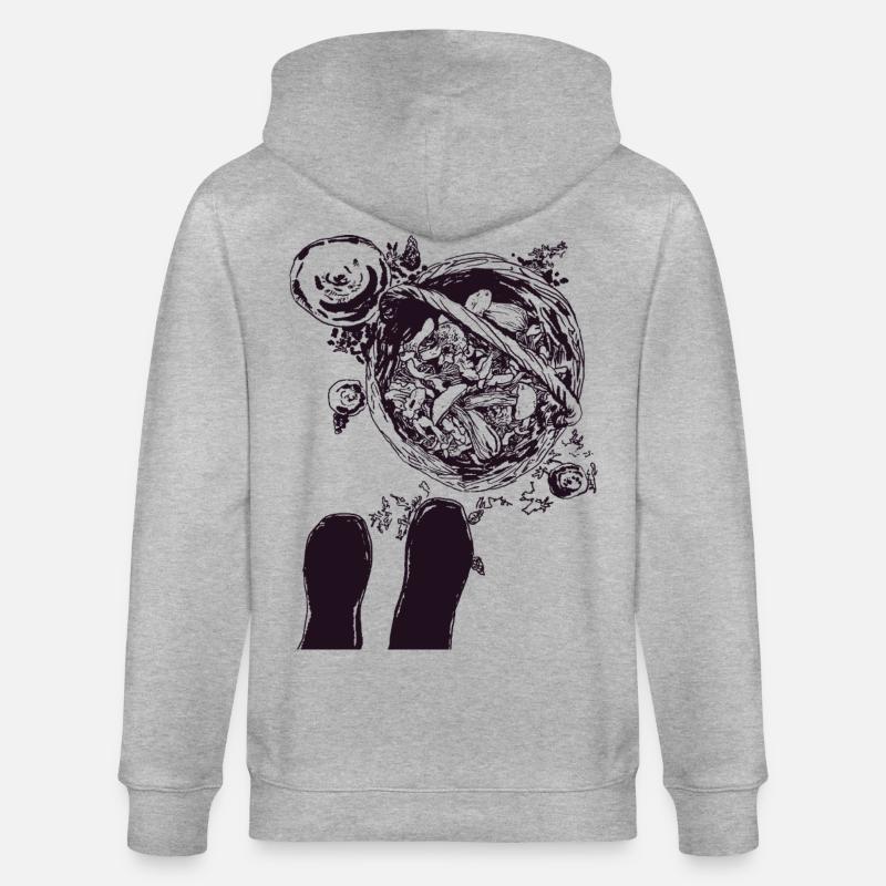 SUR LA FORÊT DE CHAMPIGNONS - Veste à capuche bio CULTIVATOR Stanley/Stella Unisexe - gris chiné