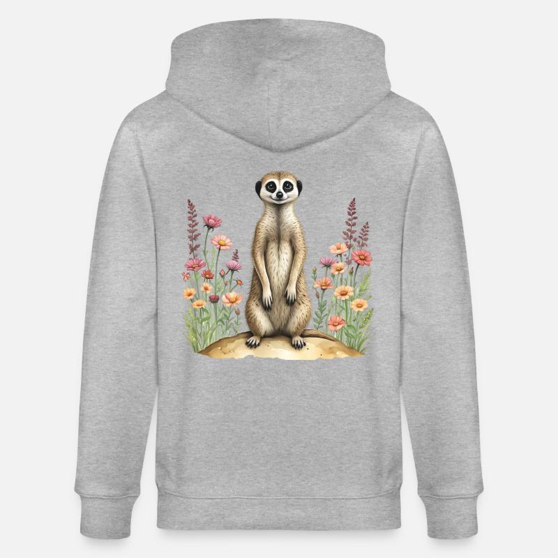 Suricate mignon - Veste à capuche bio CULTIVATOR Stanley/Stella Unisexe - gris chiné