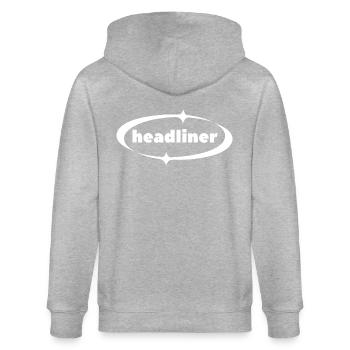 Festival Headliners - Stanley/Stella CULTIVATOR  Unisex Organic Hooded Jacket - heather grey - Back - Luana (180cm)