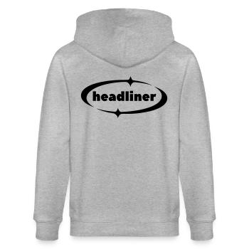 Ich bin der Headliner – Festival Main Act Tee - Stanley/Stella Unisex Bio-Kapuzenjacke CULTIVATOR  - Grau meliert - Hinten - Luana (180cm)
