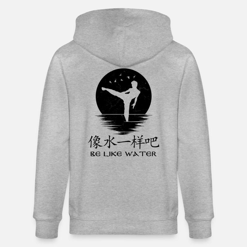 Sei wie Wasser - Stanley/Stella Unisex Bio-Kapuzenjacke CULTIVATOR  - Grau meliert