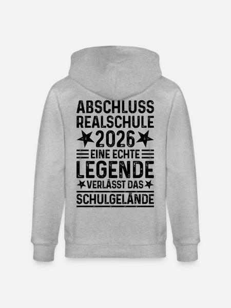 Graduation 2026 Realschule Graduation 2026 - Stanley/Stella CULTIVATOR Unisex Organic Hooded Jacket - heather grey