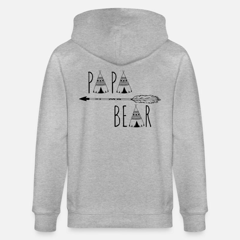 Papa Ours - Veste à capuche bio CULTIVATOR Stanley/Stella Unisexe - gris chiné
