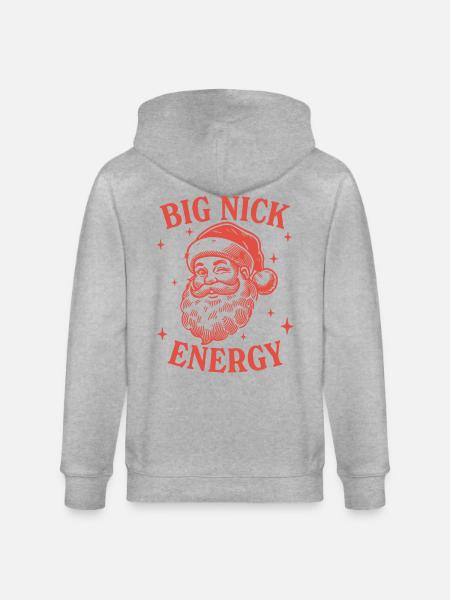 Big Nick Energy - Stanley/Stella CULTIVATOR  Unisex Organic Hooded Jacket - heather grey