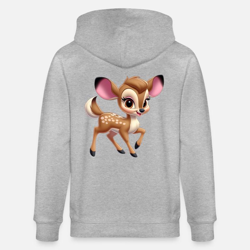 Petit Faon mignon 2 - Veste à capuche bio CULTIVATOR Stanley/Stella Unisexe - gris chiné