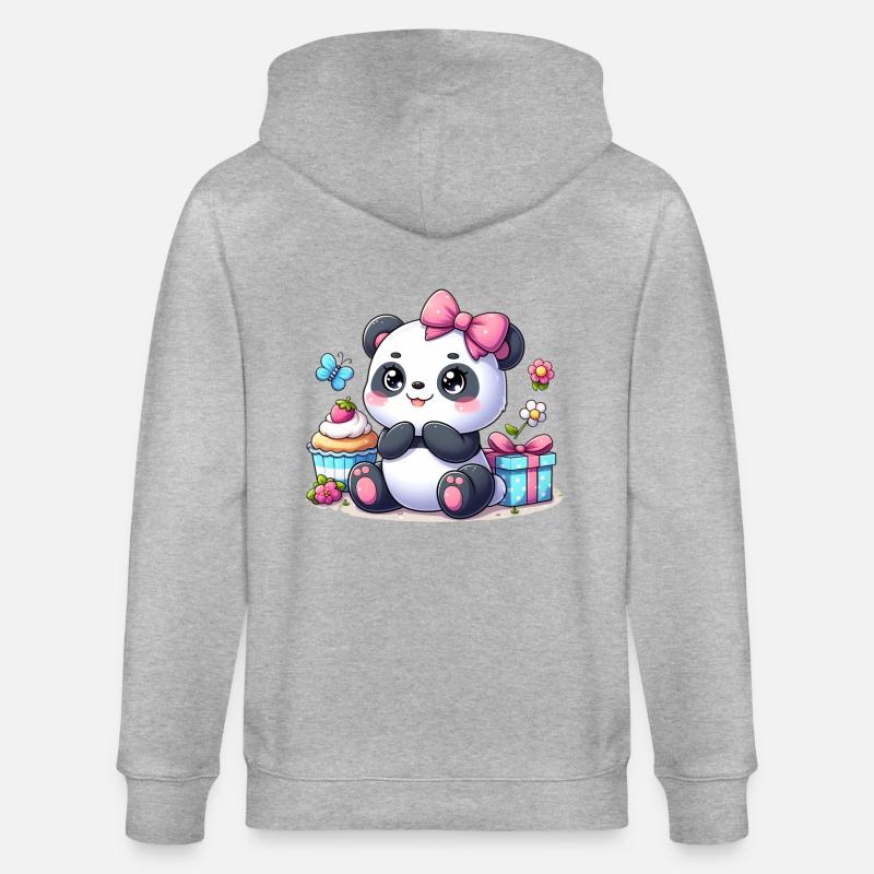 Panda 7 - Stanley/Stella Unisex Bio-Kapuzenjacke CULTIVATOR - Grau meliert