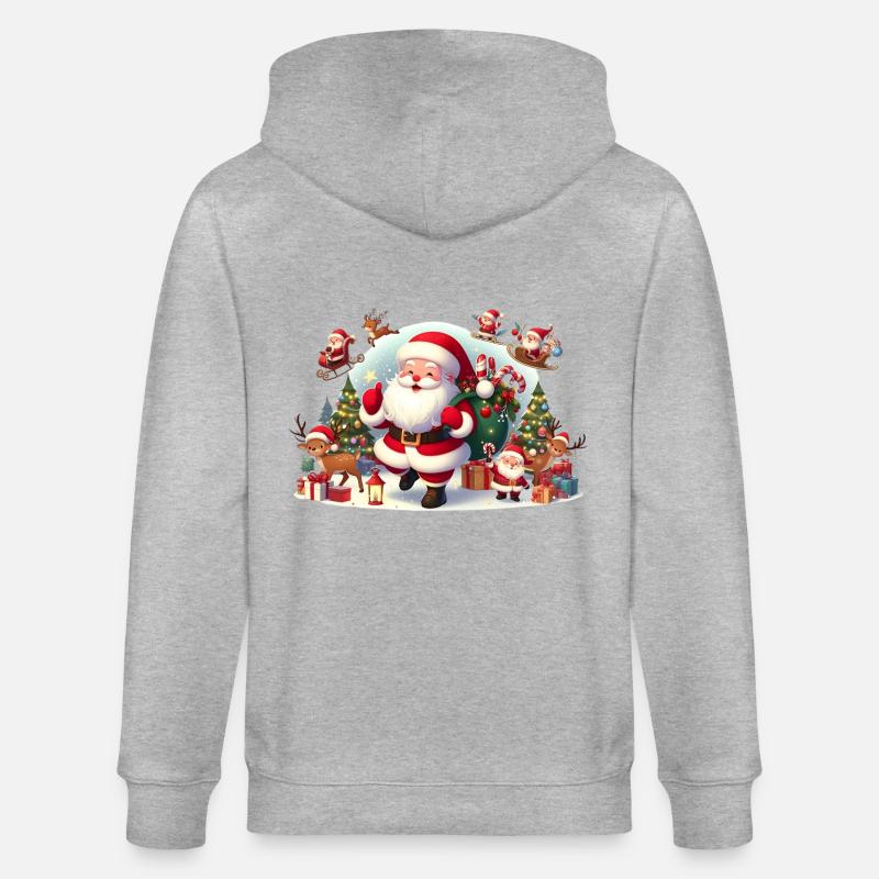 Santa Fun 6 - Stanley/Stella Unisex Bio-Kapuzenjacke CULTIVATOR - Grau meliert