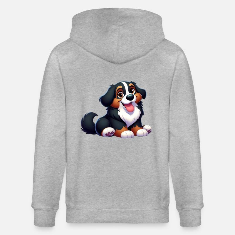 bouvier bernois 3 - Veste à capuche bio CULTIVATOR Stanley/Stella Unisexe - gris chiné