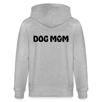 Dog mom – Hundemama - Stanley/Stella CULTIVATOR  Unisex Organic Hooded Jacket - heather grey - Back - Luana (180cm)