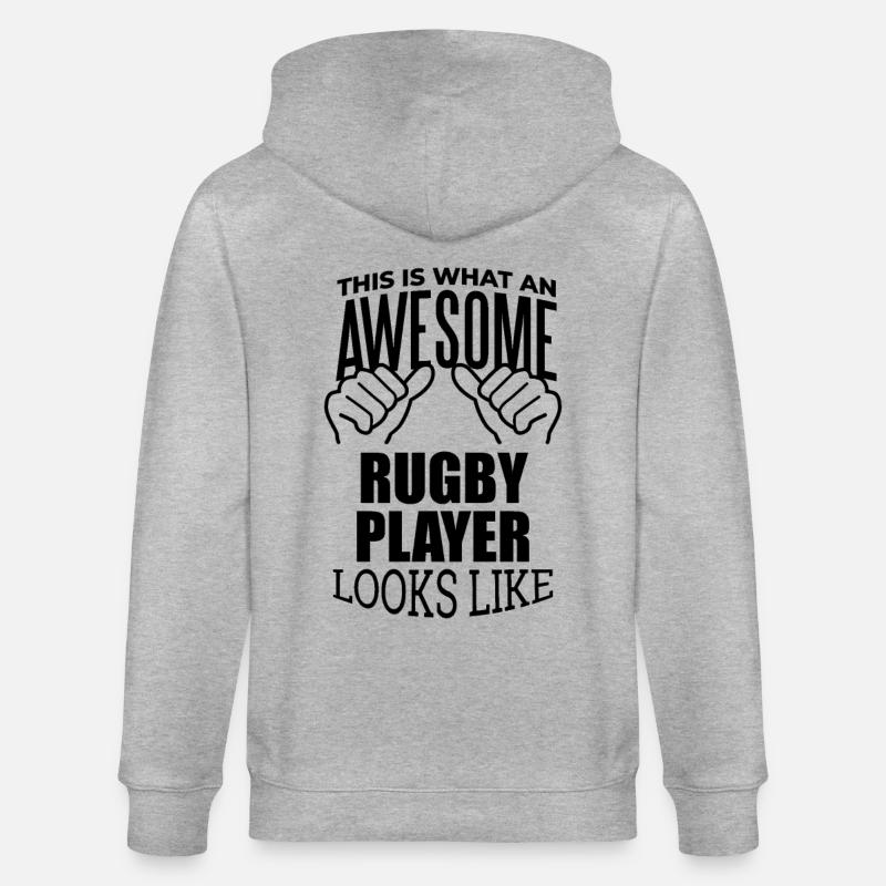 Rugby - Stanley/Stella CULTIVATOR  Unisex Organic Hooded Jacket - heather grey