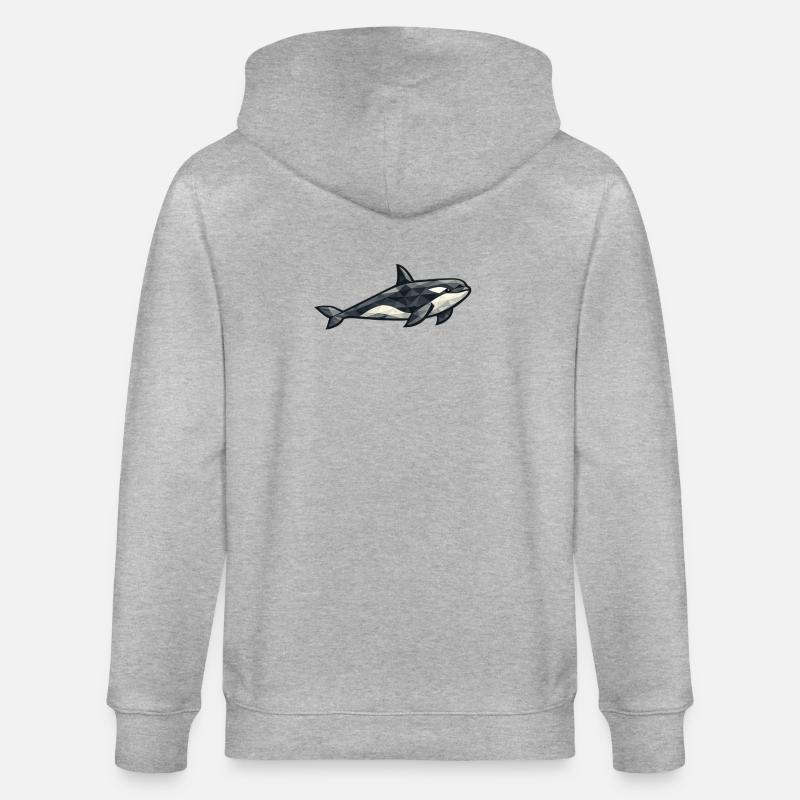 Aarluk - Low poly - Orca - Veste à capuche bio CULTIVATOR Stanley/Stella Unisexe - gris chiné