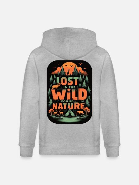 Camping dans la nature sauvage - Veste à capuche bio CULTIVATOR Stanley/Stella Unisexe - gris chiné