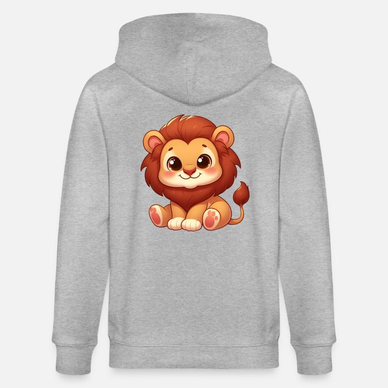 Petit Lion Mignon - Veste à capuche bio CULTIVATOR Stanley/Stella Unisexe - gris chiné