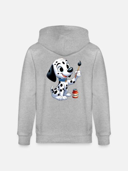 Dalmatiner 4 - Stanley/Stella Unisex Bio-Kapuzenjacke CULTIVATOR - Grau meliert