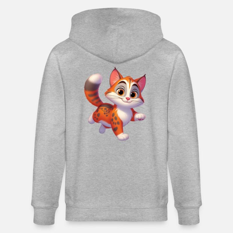 chat 5 - Veste à capuche bio CULTIVATOR Stanley/Stella Unisexe - gris chiné