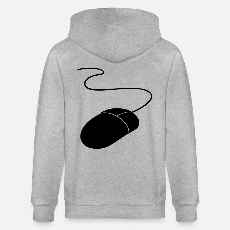 computer mouse - Stanley/Stella CULTIVATOR  Unisex Organic Hooded Jacket - heather grey