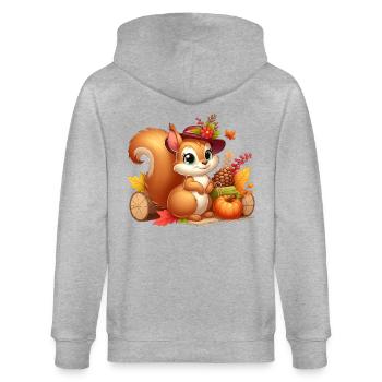 Squirell Autumn 7 - Stanley/Stella CULTIVATOR  Unisex Organic Hooded Jacket - heather grey - Back - Luana (180cm)
