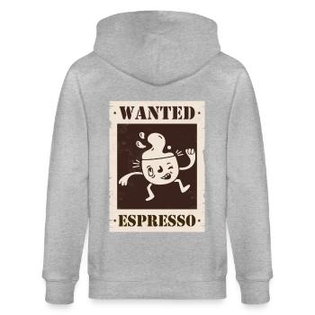 Espresso recherché - Veste à capuche bio CULTIVATOR Stanley/Stella Unisexe - gris chiné - Dos - Luana (180cm)