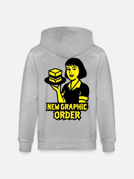 New Graphic Order #1 - Stanley/Stella CULTIVATOR Unisex Organic Hooded Jacket - heather grey