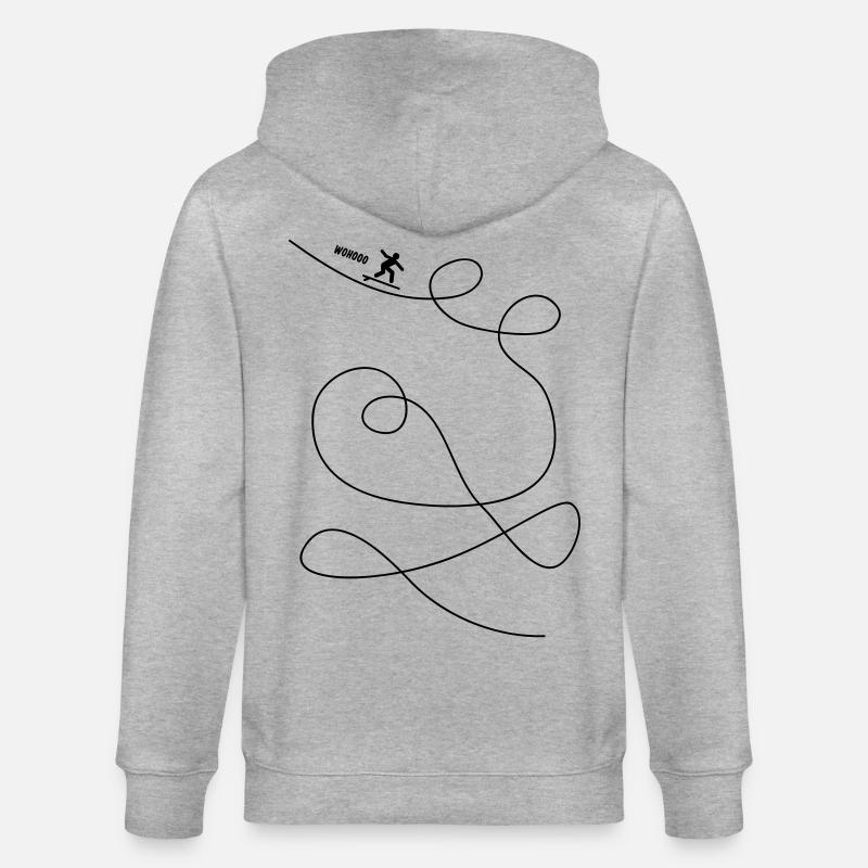 Surfer macht Loopings - Stanley/Stella Unisex Bio-Kapuzenjacke CULTIVATOR  - Grau meliert