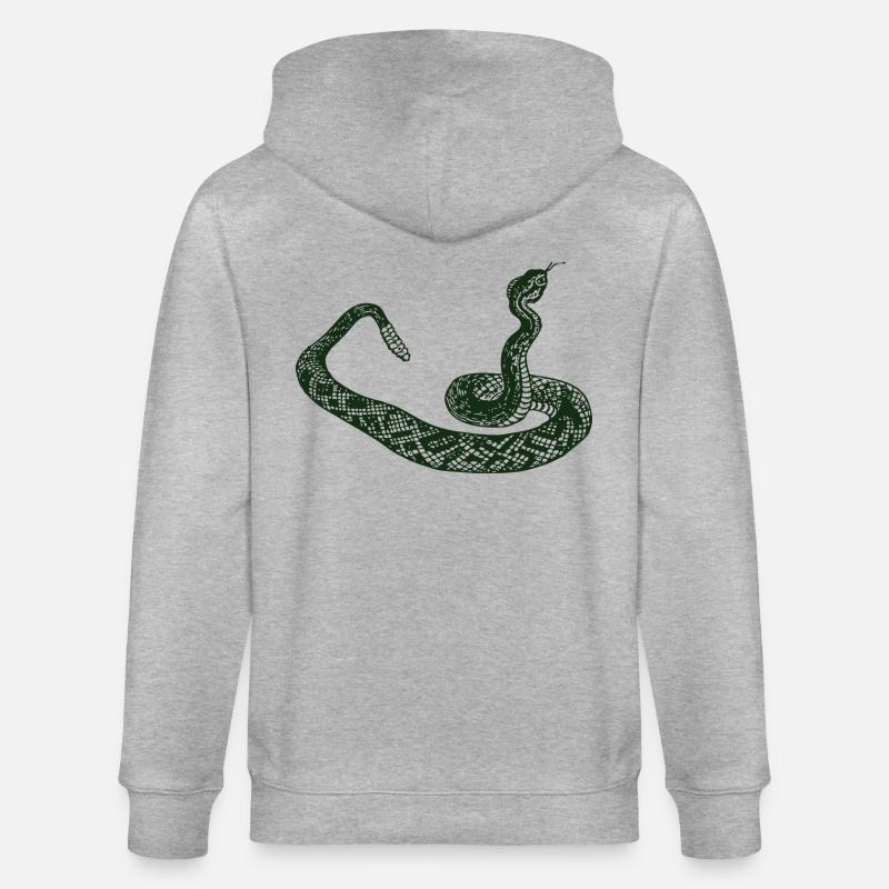 serpent à sonnette - Veste à capuche bio CULTIVATOR Stanley/Stella Unisexe - gris chiné