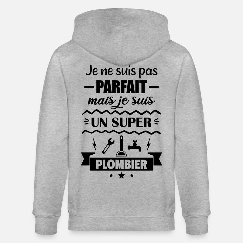 Pas parfait mais super plombier - Veste à capuche bio CULTIVATOR Stanley/Stella Unisexe - gris chiné