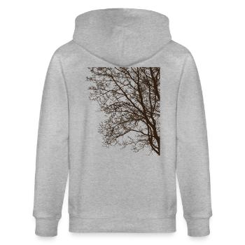 Forêt sombre, Bois sombres, Amoureux de la nature - Veste à capuche bio CULTIVATOR Stanley/Stella Unisexe - gris chiné - Dos - Luana (180cm)