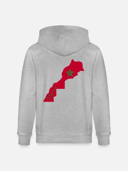 Morocco 2 - Stanley/Stella CULTIVATOR Unisex Organic Hooded Jacket - heather grey