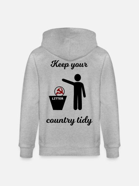 Socialism and Capitalism Funny - Stanley/Stella CULTIVATOR  Unisex Organic Hooded Jacket - heather grey