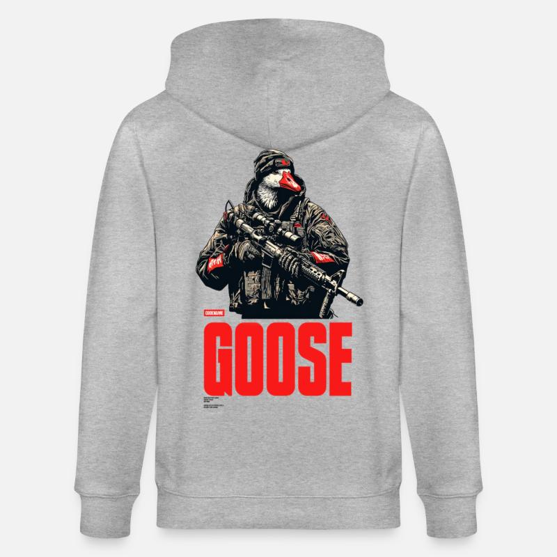 Nom de code Goose - Veste à capuche bio CULTIVATOR Stanley/Stella Unisexe - gris chiné
