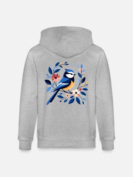 Blaumeise - Stanley/Stella Unisex Bio-Kapuzenjacke CULTIVATOR - Grau meliert
