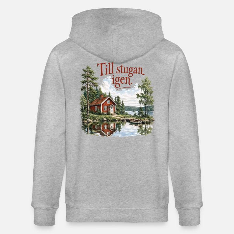 De Retour au Chalet Nostalgie Suédoise - Veste à capuche bio CULTIVATOR Stanley/Stella Unisexe - gris chiné