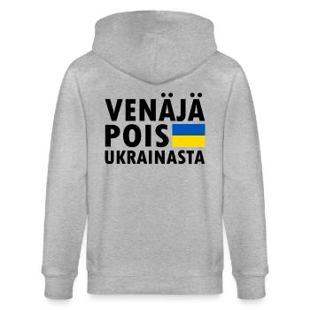 venäjä pois ukrainasta - Veste à capuche bio CULTIVATOR Stanley/Stella Unisexe - gris chiné - Dos - Luana (180cm)