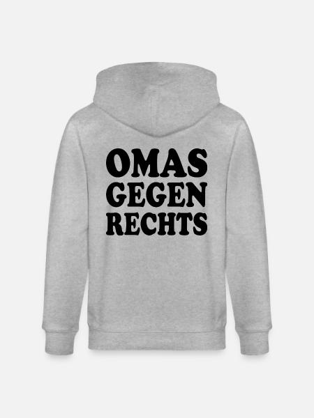 Omas gegen rechts - Stanley/Stella Unisex Bio-Kapuzenjacke CULTIVATOR  - Grau meliert