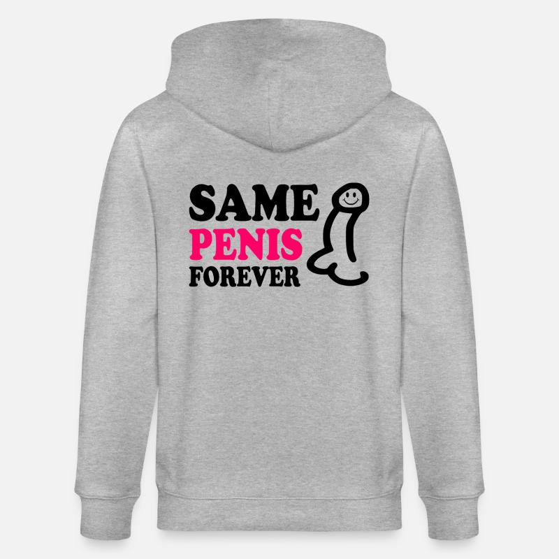 Same penis forever - Stanley/Stella Unisex Bio-Kapuzenjacke CULTIVATOR  - Grau meliert