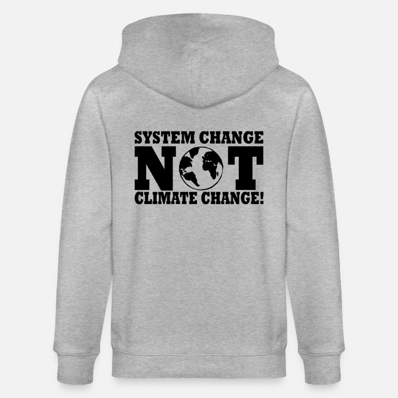 system change not climate change - Veste à capuche bio CULTIVATOR Stanley/Stella Unisexe - gris chiné