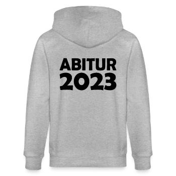 Abitur 2023 - Stanley/Stella Unisex Bio-Kapuzenjacke CULTIVATOR  - Grau meliert - Hinten - Luana (180cm)