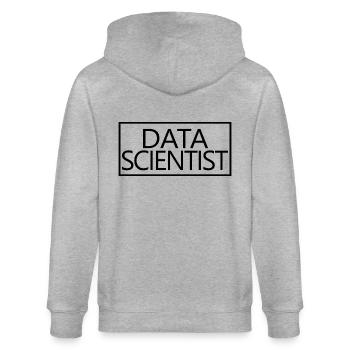Data Scientist Stolzer diplomierter Data Scientist - Stanley/Stella Unisex Bio-Kapuzenjacke CULTIVATOR  - Grau meliert - Hinten - Luana (180cm)