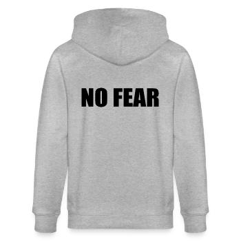 No fear - Stanley/Stella CULTIVATOR  Unisex Organic Hooded Jacket - heather grey - Back - Luana (180cm)