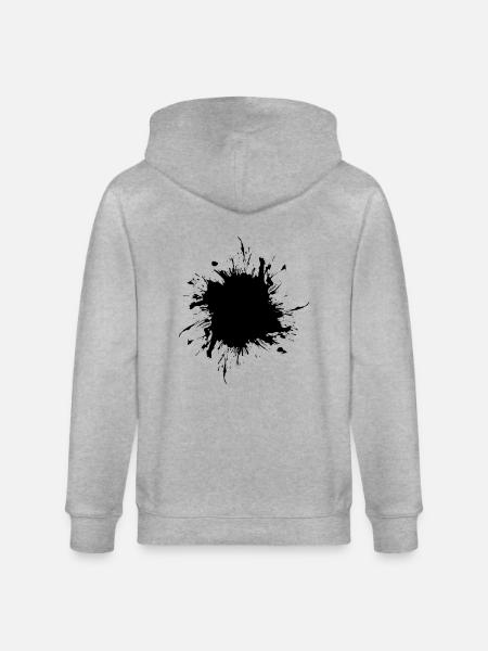 Pletmaling sprøjt snavs beskidt - Stanley/Stella økologisk unisex-hættejakke CULTIVATOR  - grå meleret