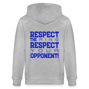 RESPECT - Stanley/Stella Unisex Bio-Kapuzenjacke CULTIVATOR  - Grau meliert - Hinten - Luana (180cm)