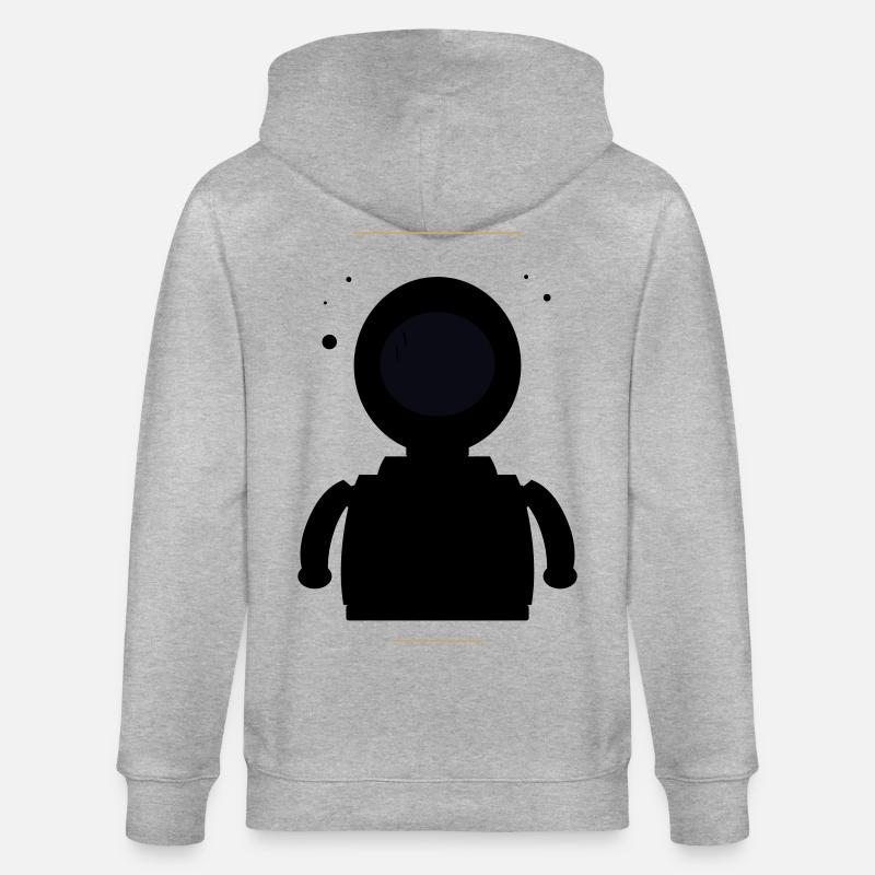 Minimalistischer Schwarzer Mond - Stanley/Stella Unisex Bio-Kapuzenjacke CULTIVATOR - Grau meliert