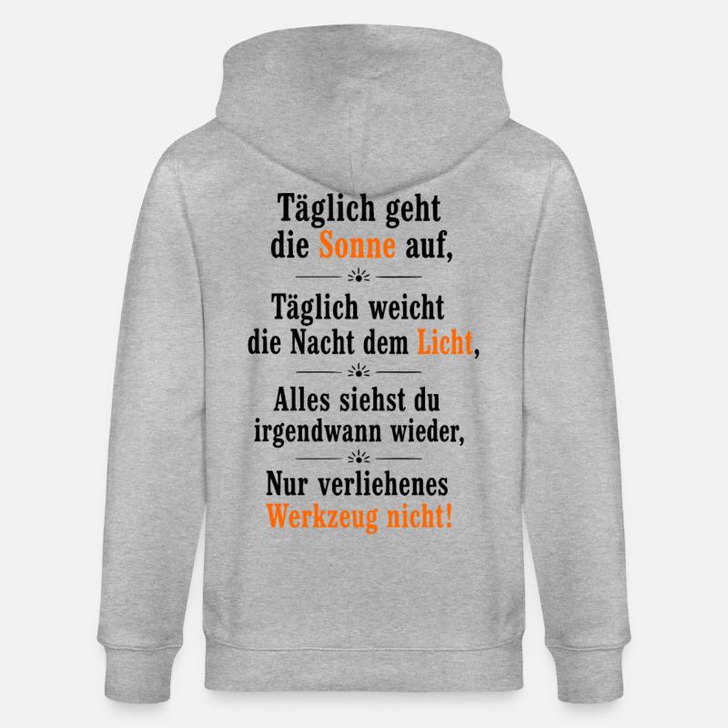 werkzeug_1 - Stanley/Stella Unisex Bio-Kapuzenjacke CULTIVATOR - Grau meliert