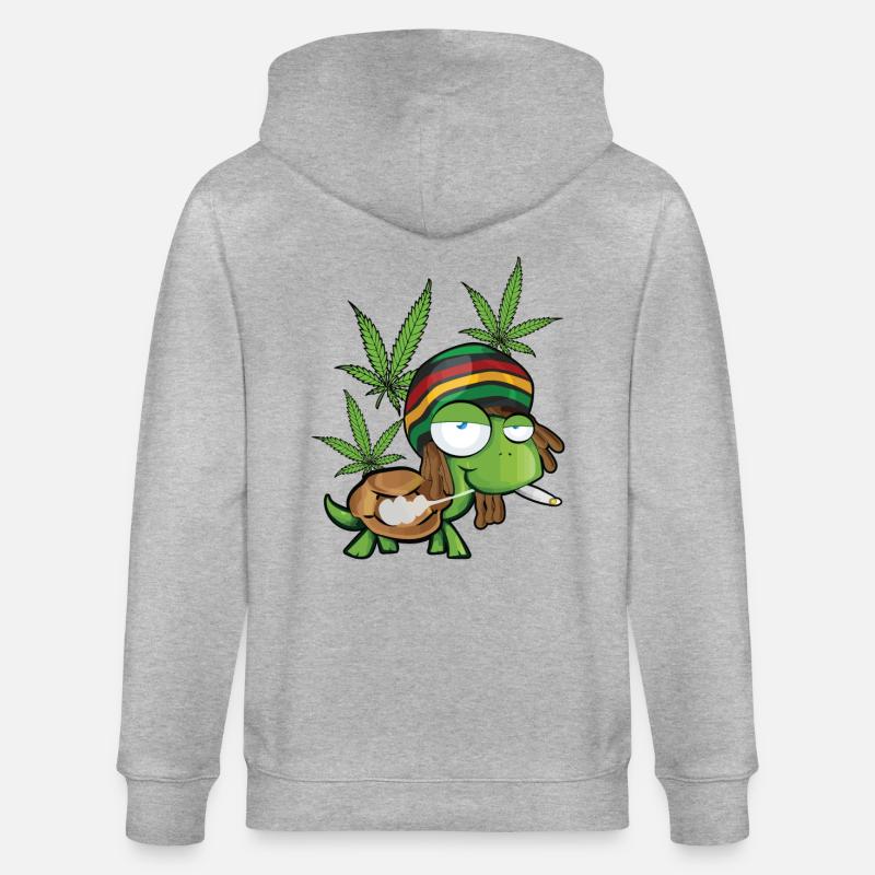 cool tortue pleureuse drôle - Veste à capuche bio CULTIVATOR Stanley/Stella Unisexe - gris chiné