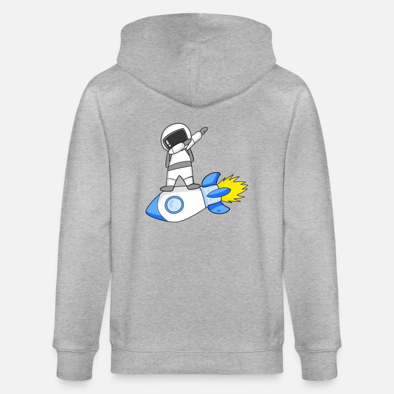 Astronaut Dabbing - Stanley/Stella Unisex Bio-Kapuzenjacke CULTIVATOR  - Grau meliert