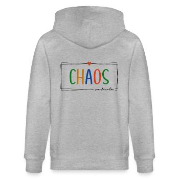 Chaos Coordinator stressed kindergarten educators - Stanley/Stella CULTIVATOR  Unisex Organic Hooded Jacket - heather grey - Back - Luana (180cm)