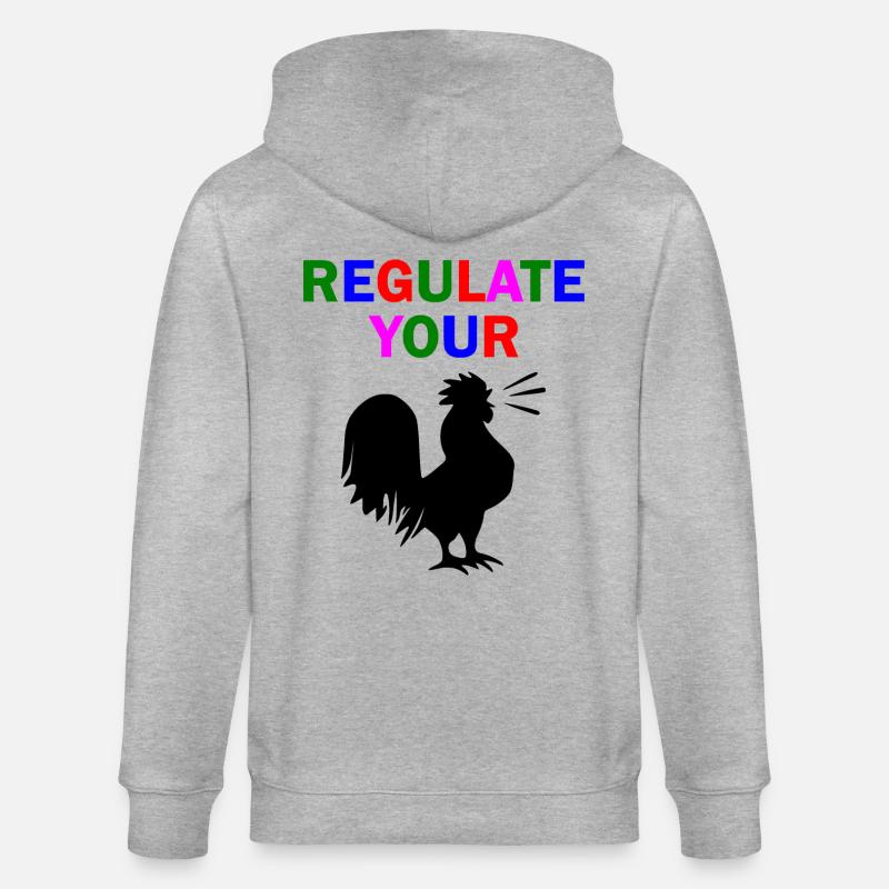 regulate your chicken - Stanley/Stella Unisex Bio-Kapuzenjacke CULTIVATOR  - Grau meliert