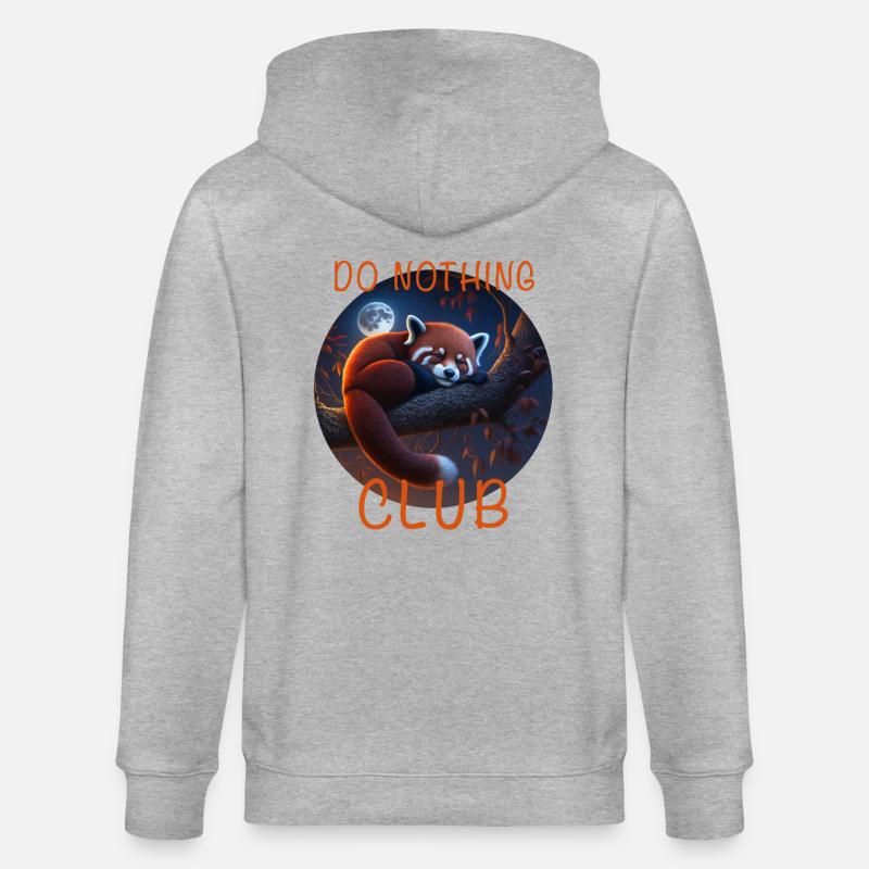 Roter Panda - Stanley/Stella Unisex Bio-Kapuzenjacke CULTIVATOR  - Grau meliert
