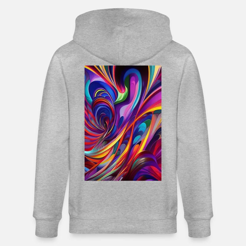 Abstrakte Kunst - Stanley/Stella Unisex Bio-Kapuzenjacke CULTIVATOR  - Grau meliert