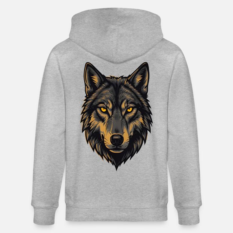 Loup Alpha - Veste à capuche bio CULTIVATOR Stanley/Stella Unisexe - gris chiné